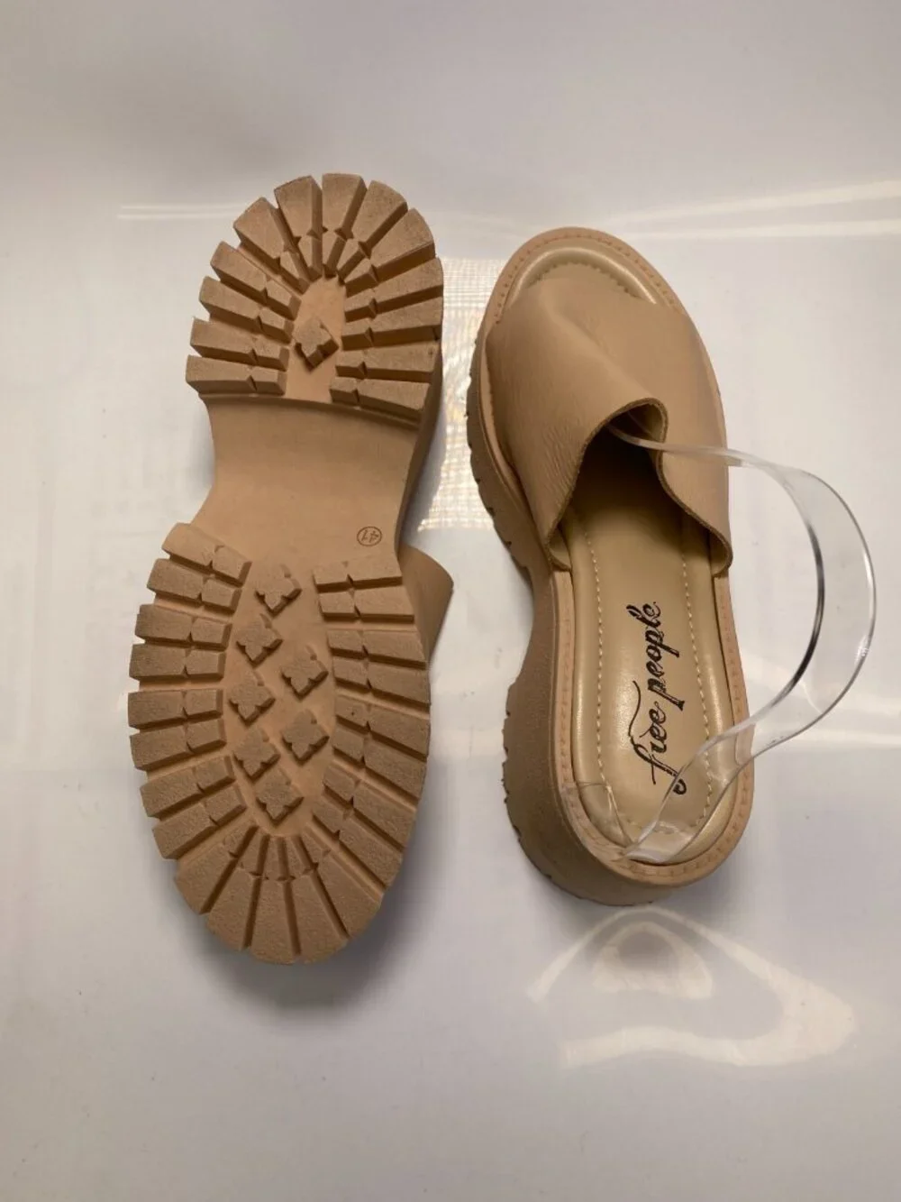Free People Women's Winona Nude Wedge Sz 40/ 11